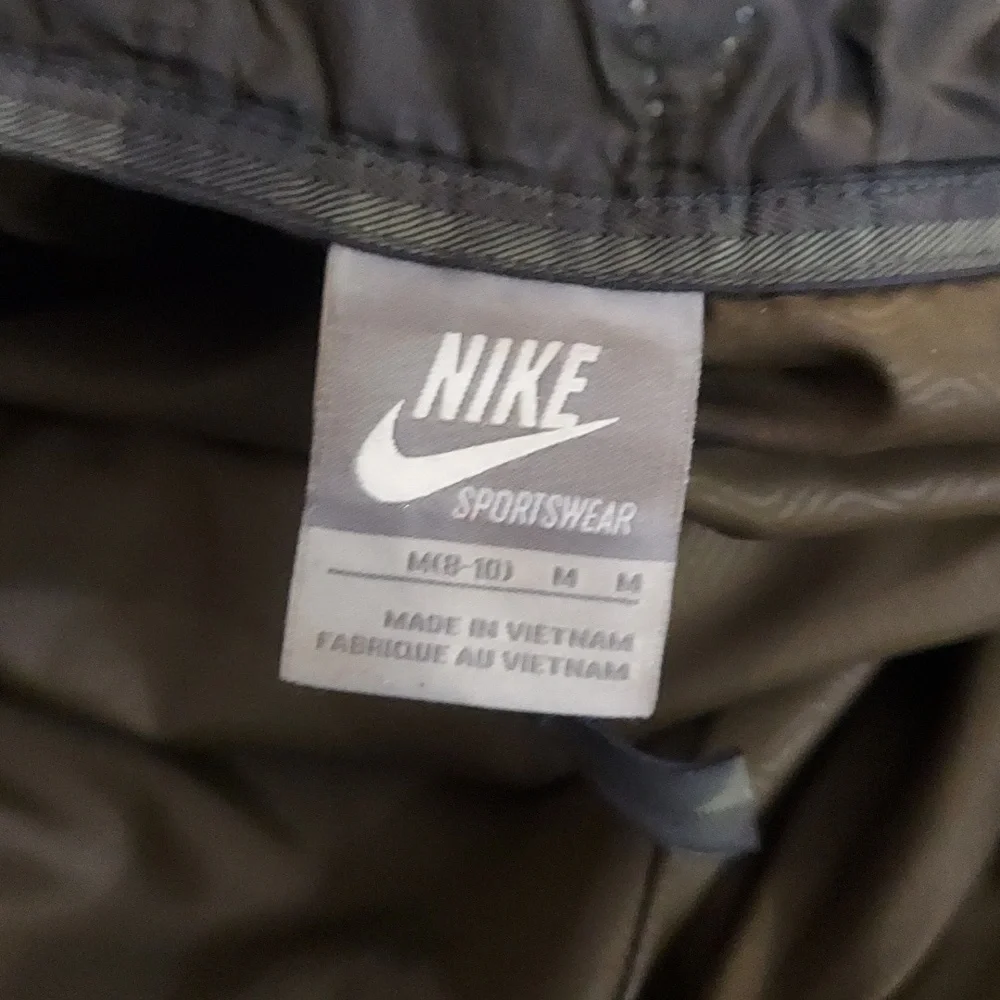 Nike Womens Olive Green Quilted Zip Up Jacket Sz M